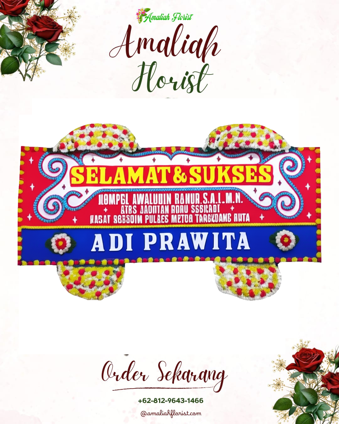 Papan Bunga Ucapan Selamat Balongan