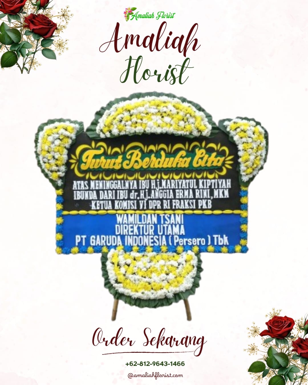 Papan Bunga Duka Balongan